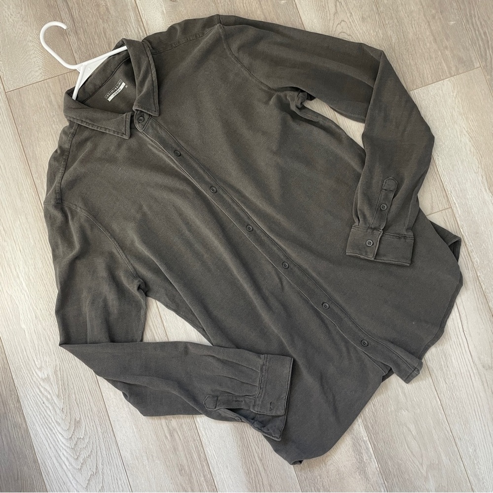 Intimissimi Button Up Shirt long sleeve knit womens Gray xlarge loungewear sleep